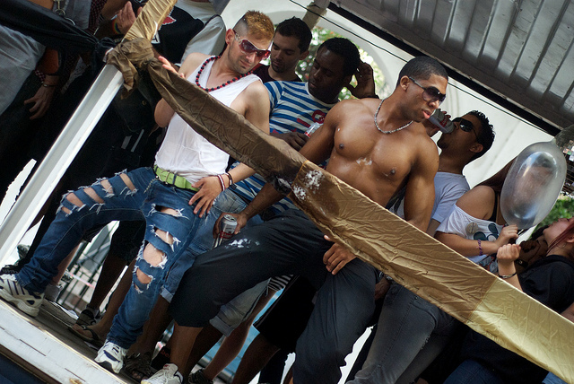 Hot men on the float