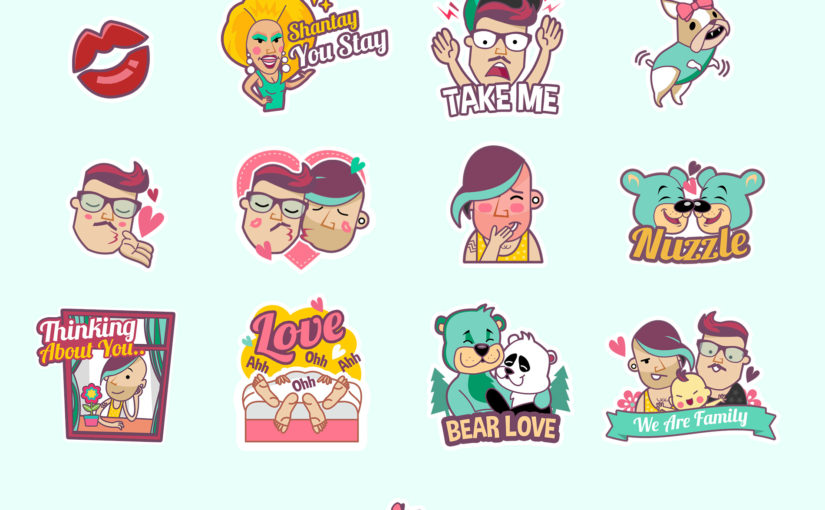 Gay Love Sticker Emoji